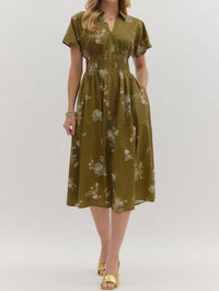 Entro - Millie Floral Zip Front Midi Dress