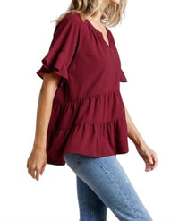 Umgee - Mandarin Tiered Ruffle Top