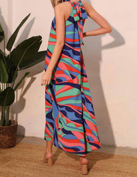Tyche - Cut Out Halter Maxi Dress