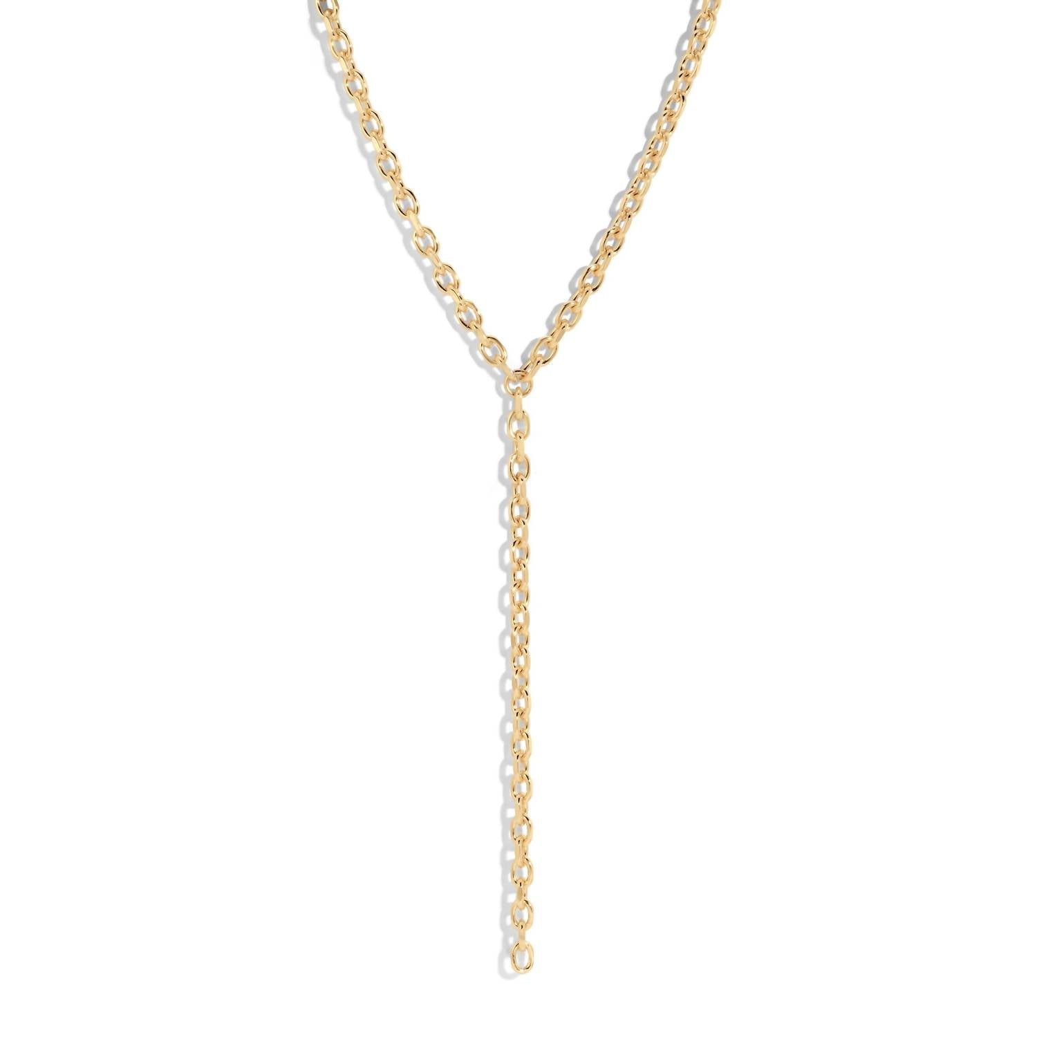 eklexic Women's Nova Lariat Necklace in gold - women's jewelry