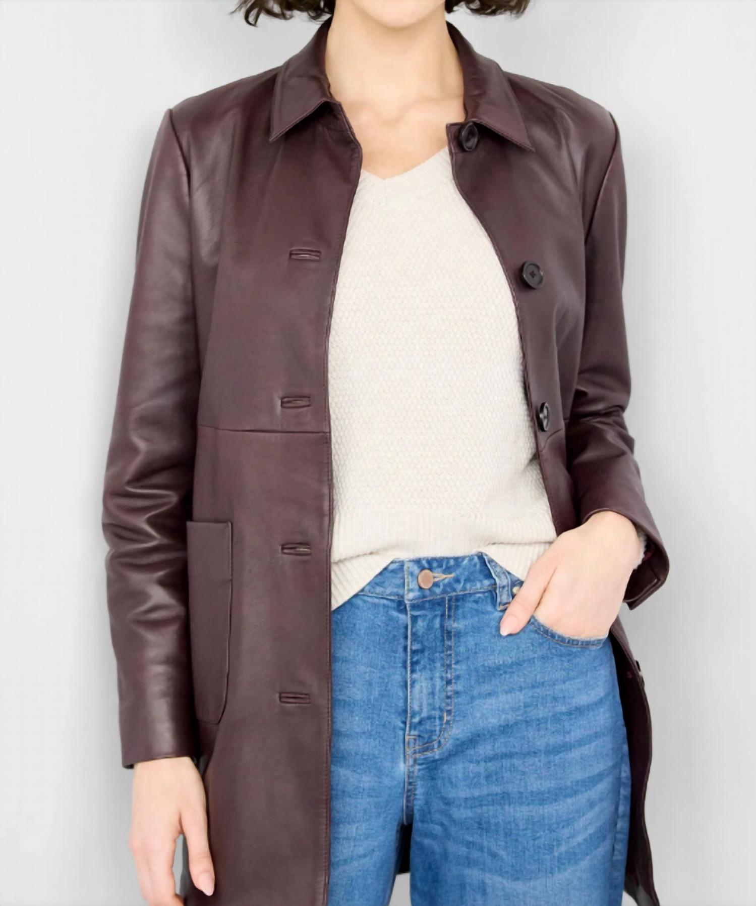 Nic + Zoe - Leather Car Coat