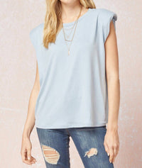 Entro - Solid Shoulder Pad Top