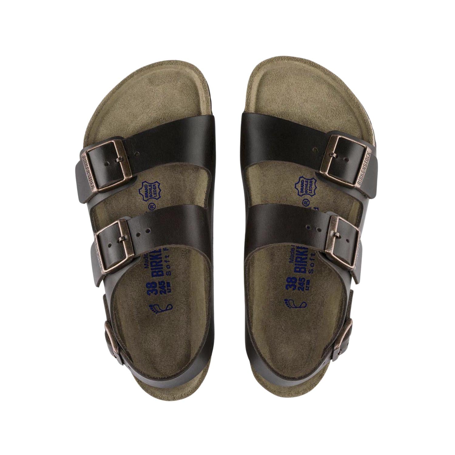 Birkenstock - Men's Milano Soft Footbed Smooth Leather Sandals