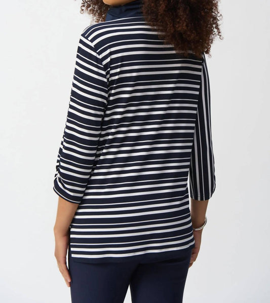 Joseph Ribkoff - Striped Boxy Tunic Top