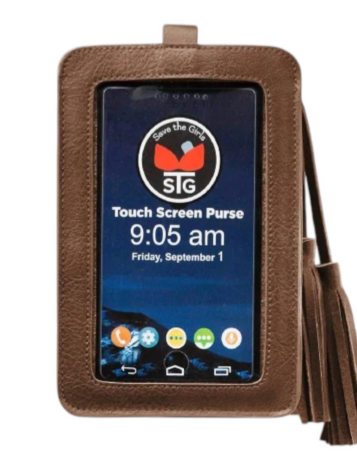 Save the Girls Women's Free Spirit Touch Screen Purses in coffee - women's accessory - alternate view