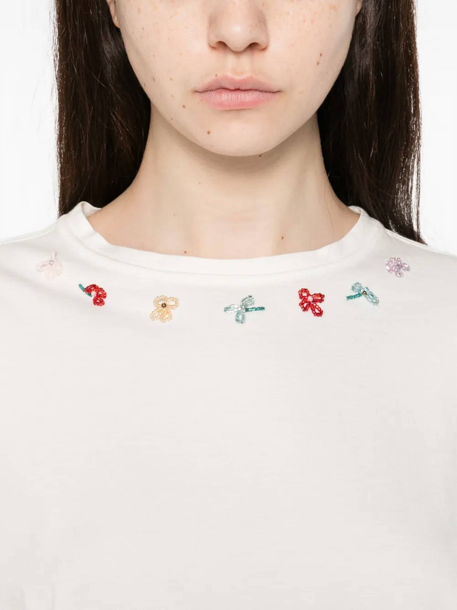 Forte Forte - Petites Fleurs Embroidery T-shirt