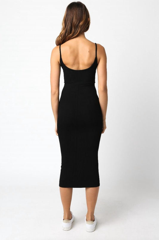Olivaceous - Lana Fitted Midi Dress