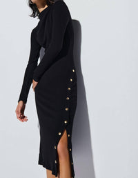 Nation Ltd - Leni Side Snap Midi Dress