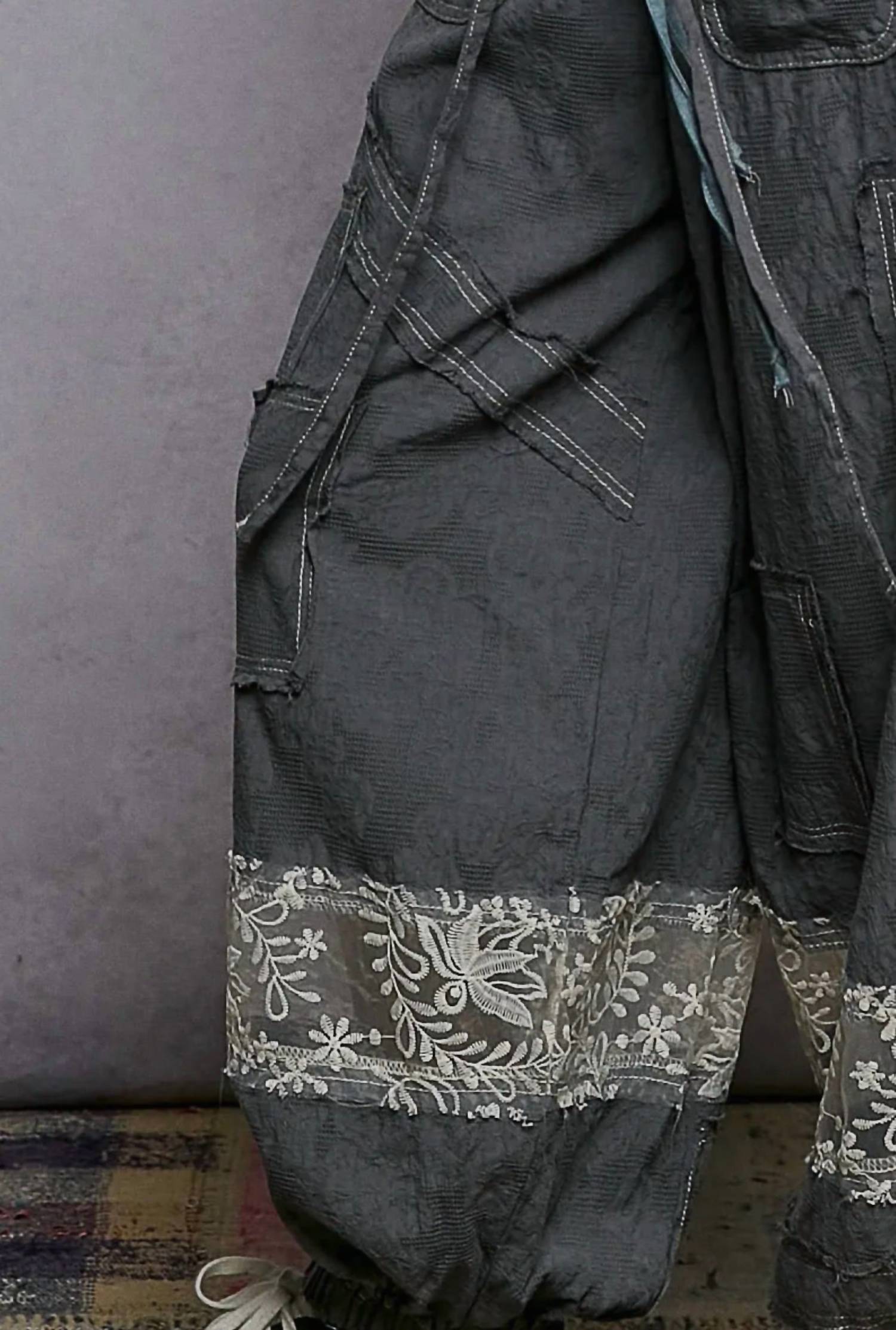 Pol - Double Gauze Lace Patch Joggers