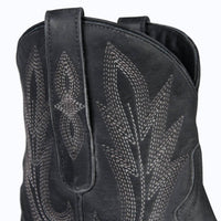 Lane Boots Women's Lexington Western Bootie in distressed black - women's shoe - view 6
