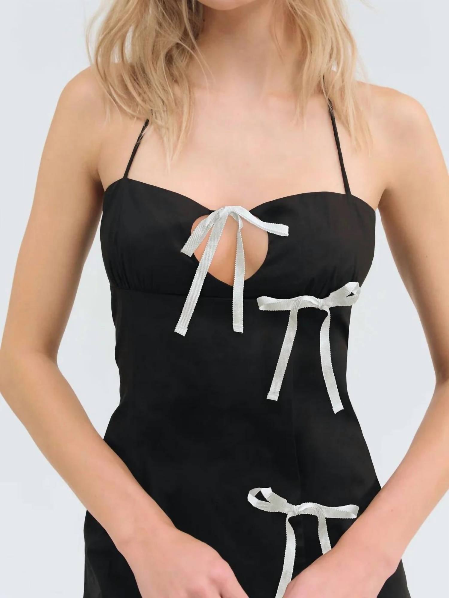 For Love & Lemons - Helena Poplin Bow Mini Dress