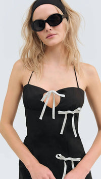 For Love & Lemons - Helena Poplin Bow Mini Dress