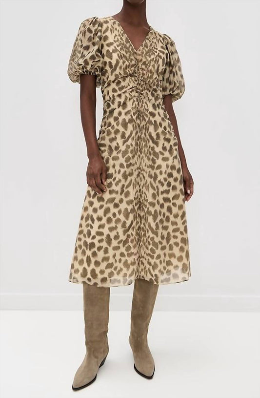 Sea - Claude Print Puff Sleeve Midi Dress