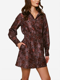 hutch Anja Dress in black copper rodeo stippled floral - women's dress - alternate view