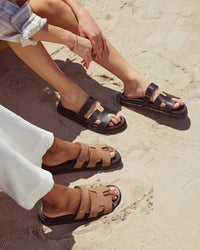 STEVE MADDEN Women's Mayven Leather Flatform Slides in mocha - women's sandal - view 5