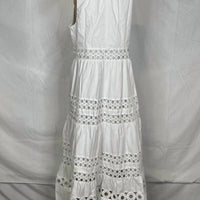 SACHIN & BABI Positano Button-up Sleeveless Long Maxi Dress in white - women's dress - view 4