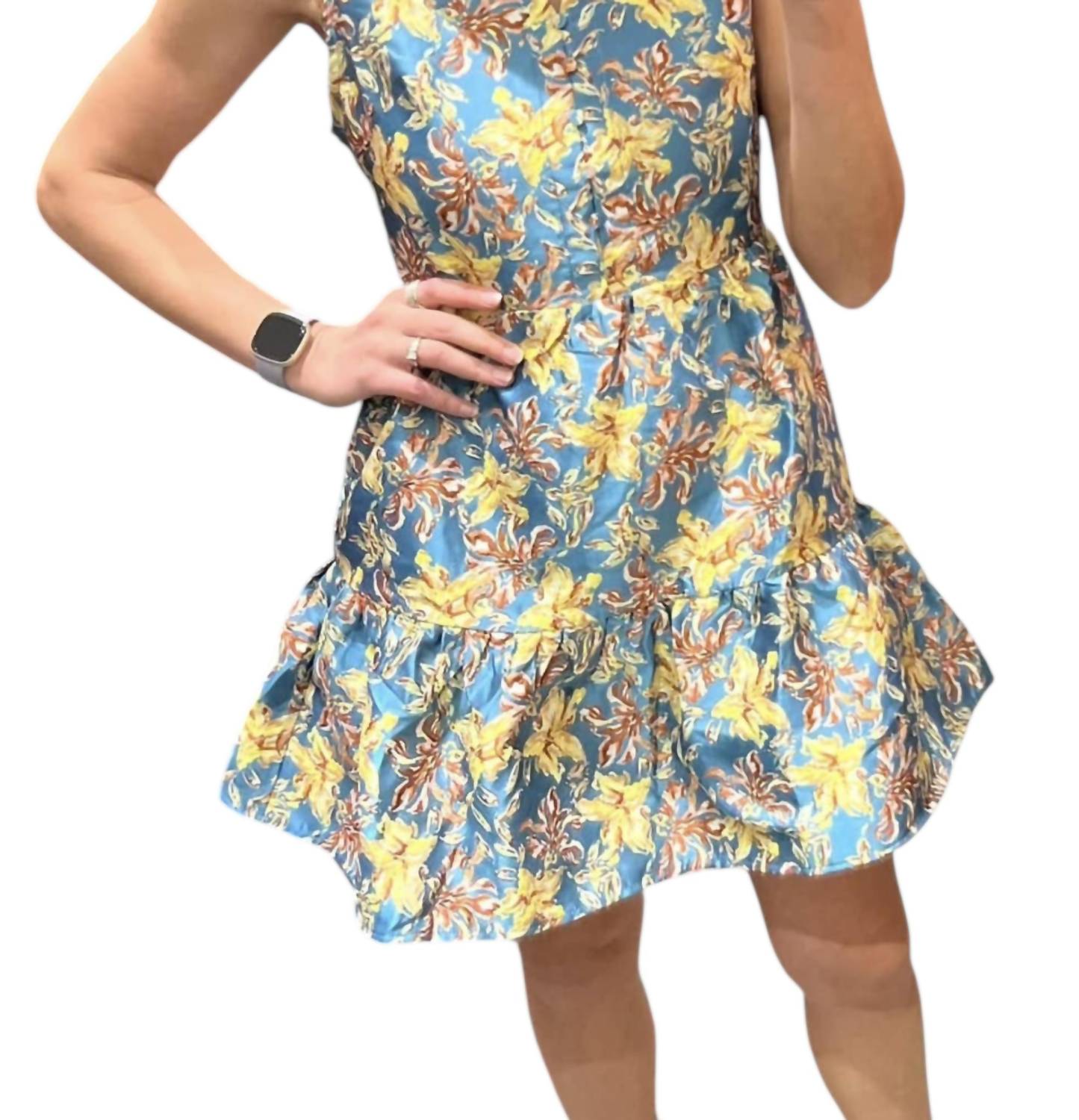 Fate - Floral Jacquard Mini Dress