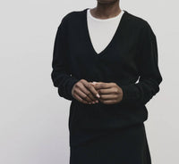 Mijeong Park Cashmere Blend V-neck Sweater in black - women's sweater