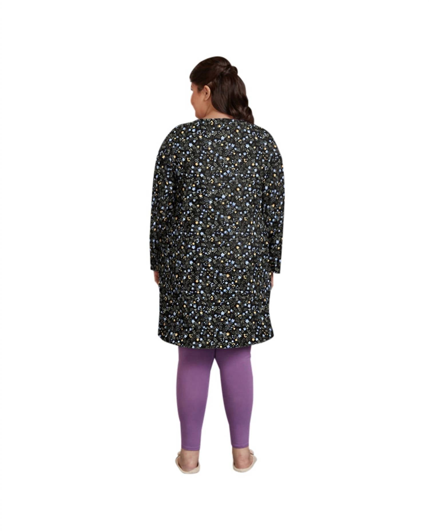 On The Plus Side - Cotton Long Sleeve Sleep Top - Plus