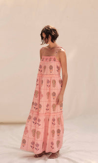 Saylor - Mariska Tile Block Print Midi Dress