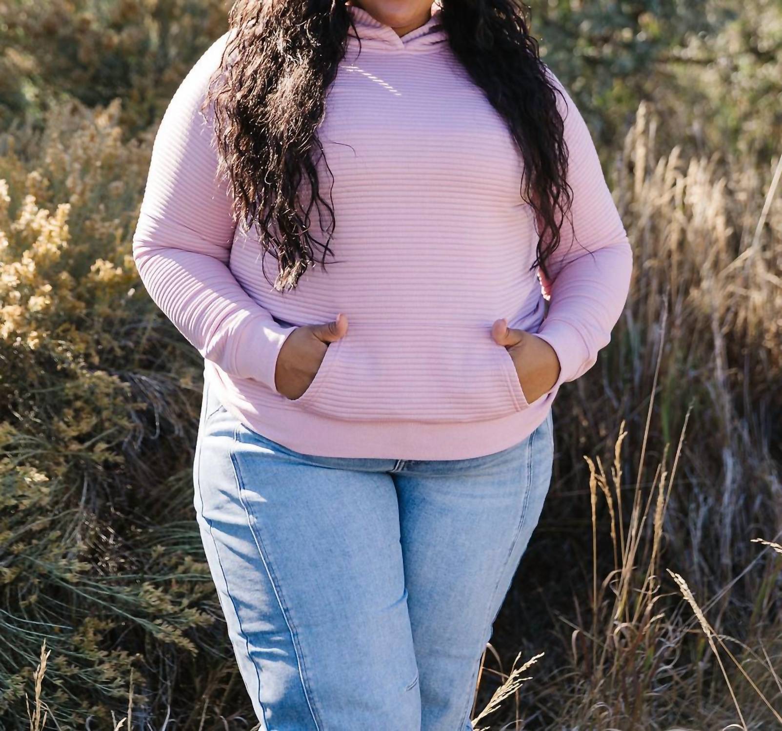 Michelle Mae Amelia Pullover Hoodie in pink - women's top