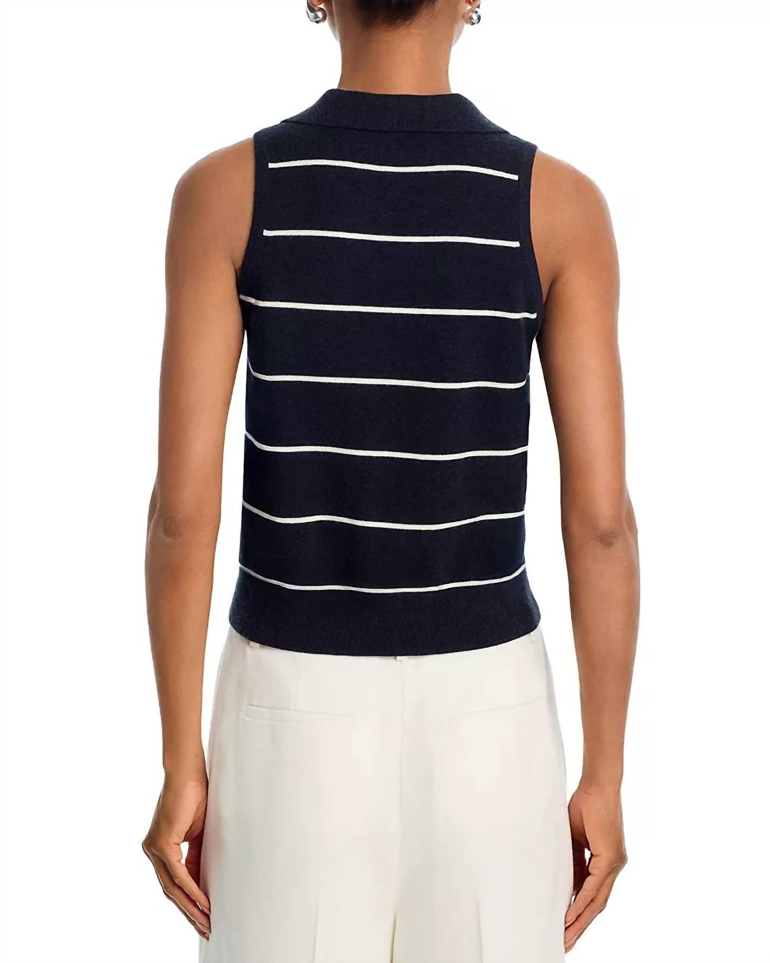 French Connection - Sloane Knit Collared Sleeveless Top
