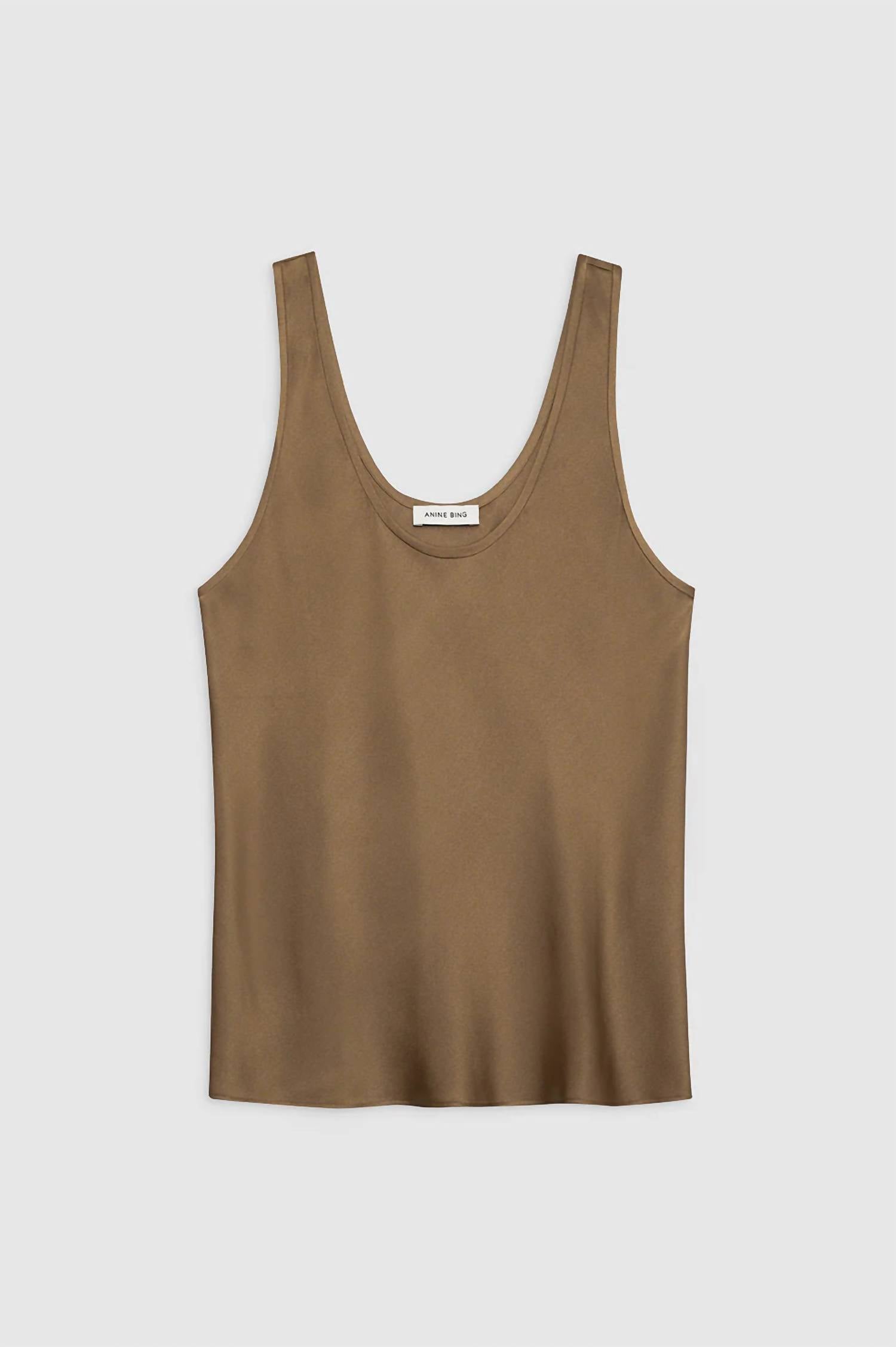 ANINE BING Lea Tank Top in sepia - women's tank top - alternate view