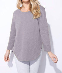 Escape By Habitat - Textured Peruvian Cotton Weekender Hi Low Tunic