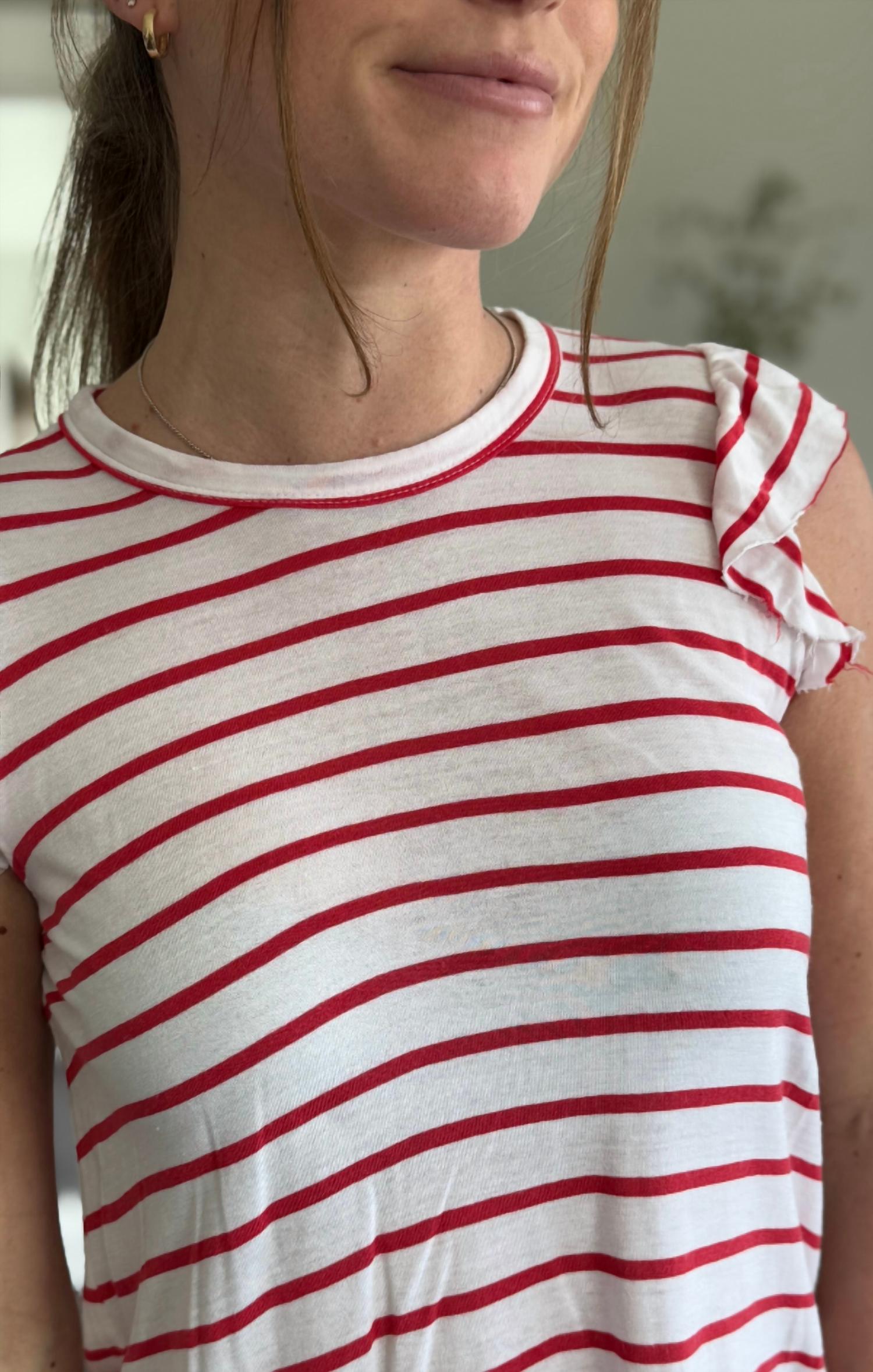 Sundry - Ruffle Stripe Cami Top