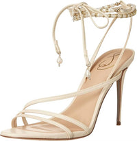 Sam Edelman - Women's Scarlette Ankle Tie Up Leather Stiletto Heeled Sandals