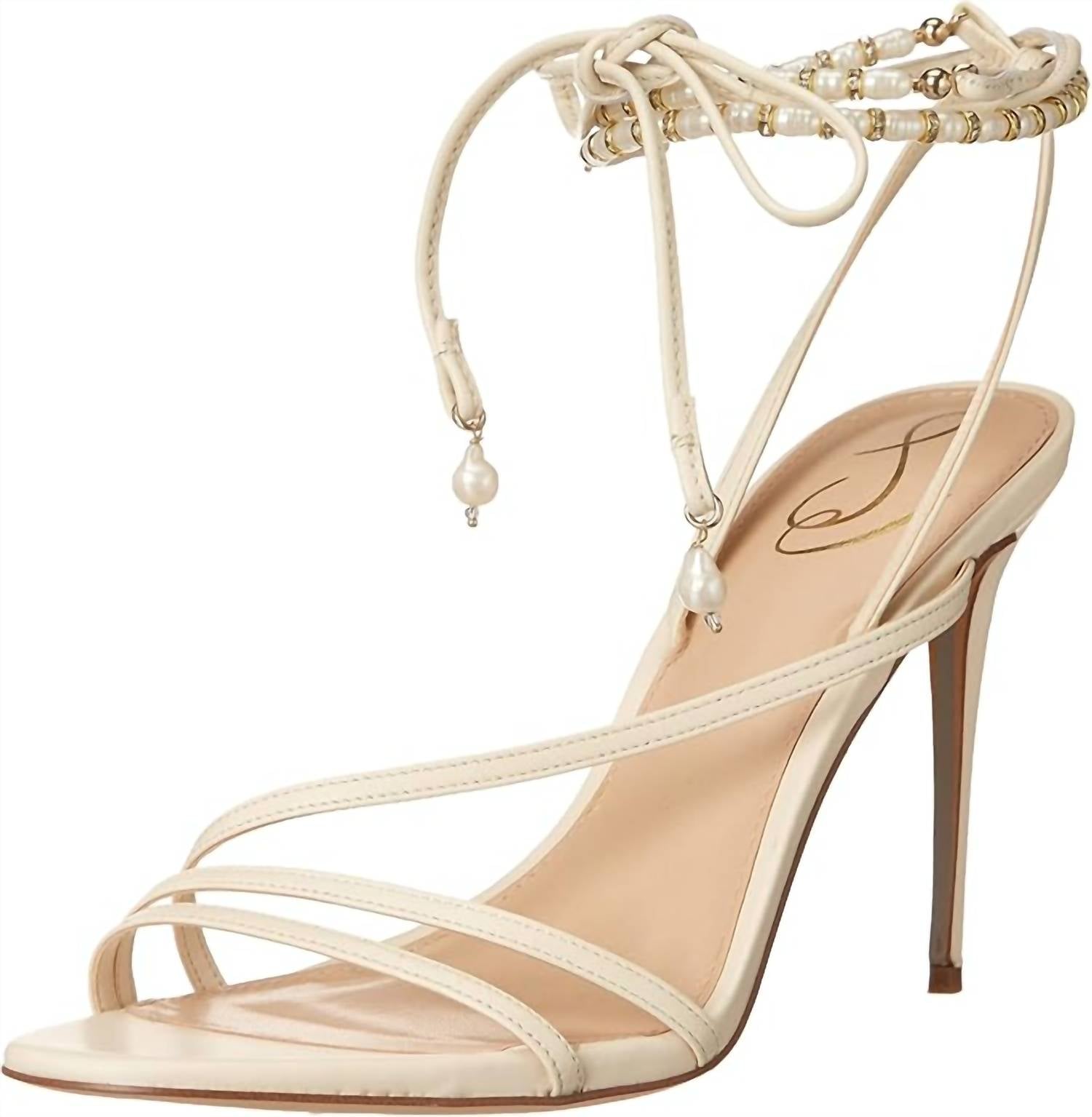 Sam Edelman - Women's Scarlette Ankle Tie Up Leather Stiletto Heeled Sandals