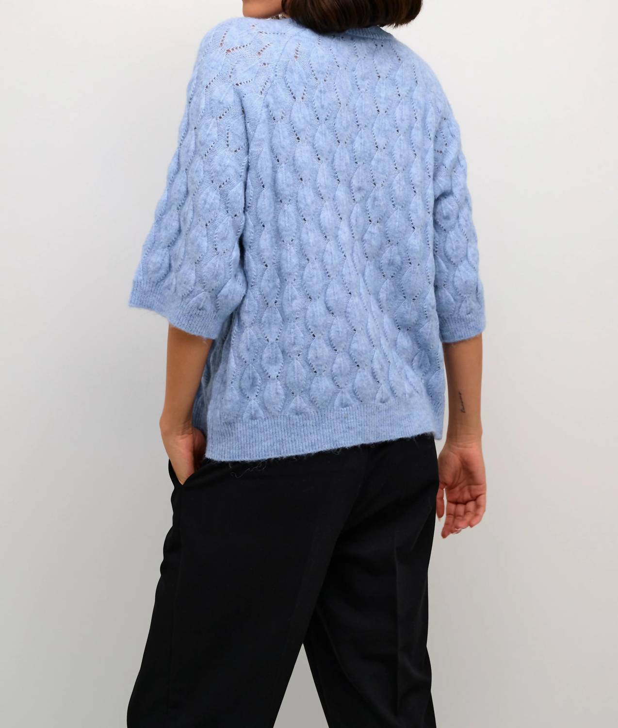 Kaffe - Malene Half Sleeve Round Neck Pullover Sweater