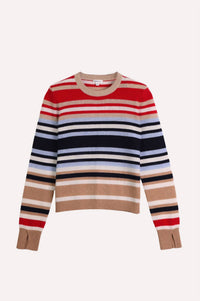 Minnie Rose - Long Sleeve Crew Neck With Shoulder Pads Sweater
