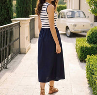 Karen Kane - Stripe Mixed Media Dress
