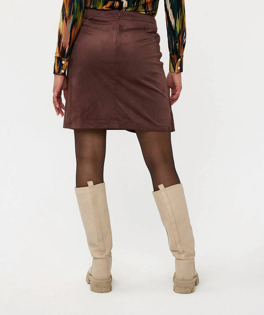 Esqualo - Overlap Suedine Skirt