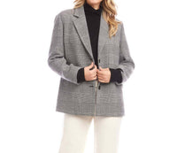 Karen Kane Houndstooth Blazer in black with off white - women's jacket