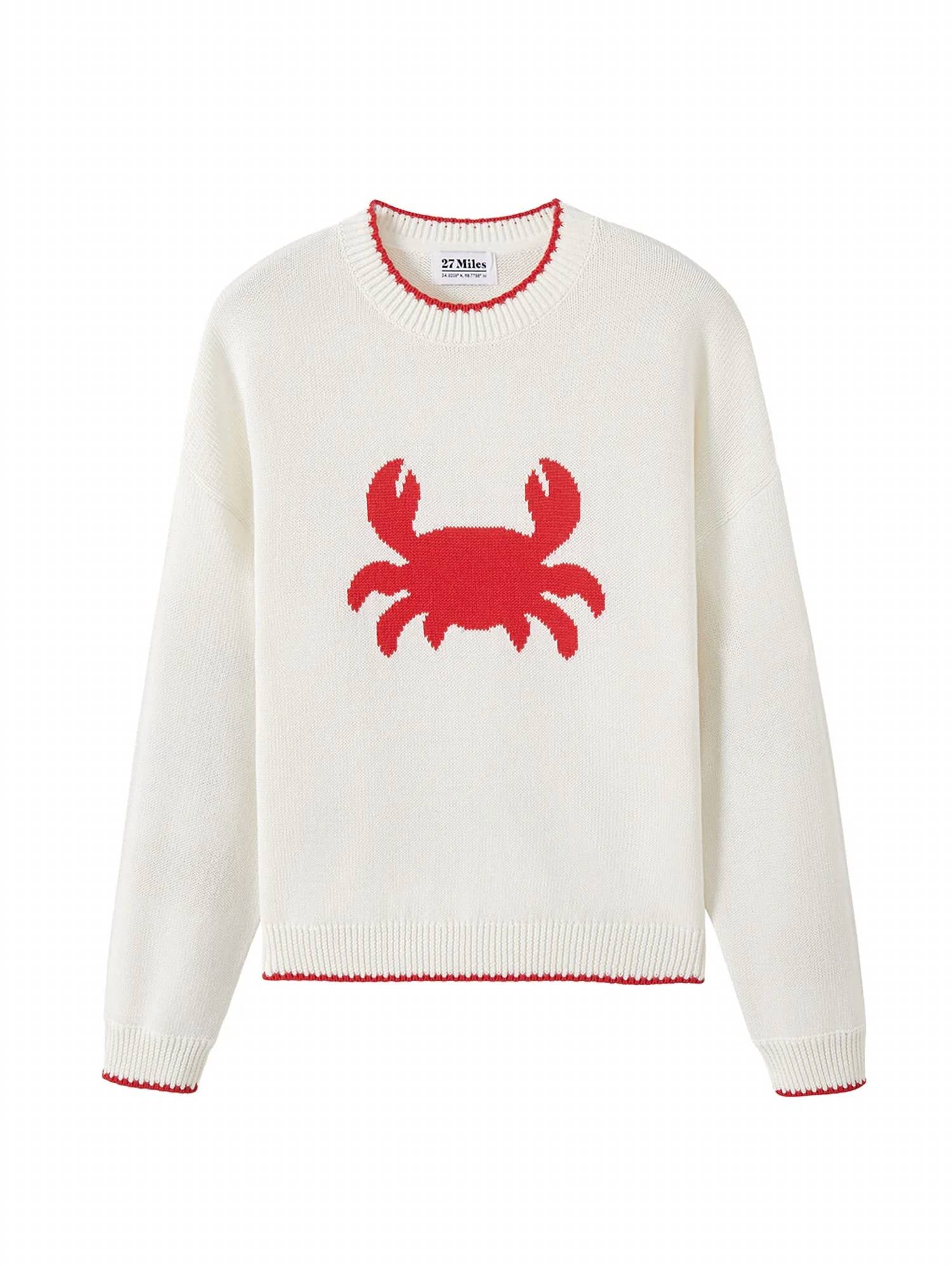 27 Miles Malibu - James Cotton Crab Intarsia Crew Pullover