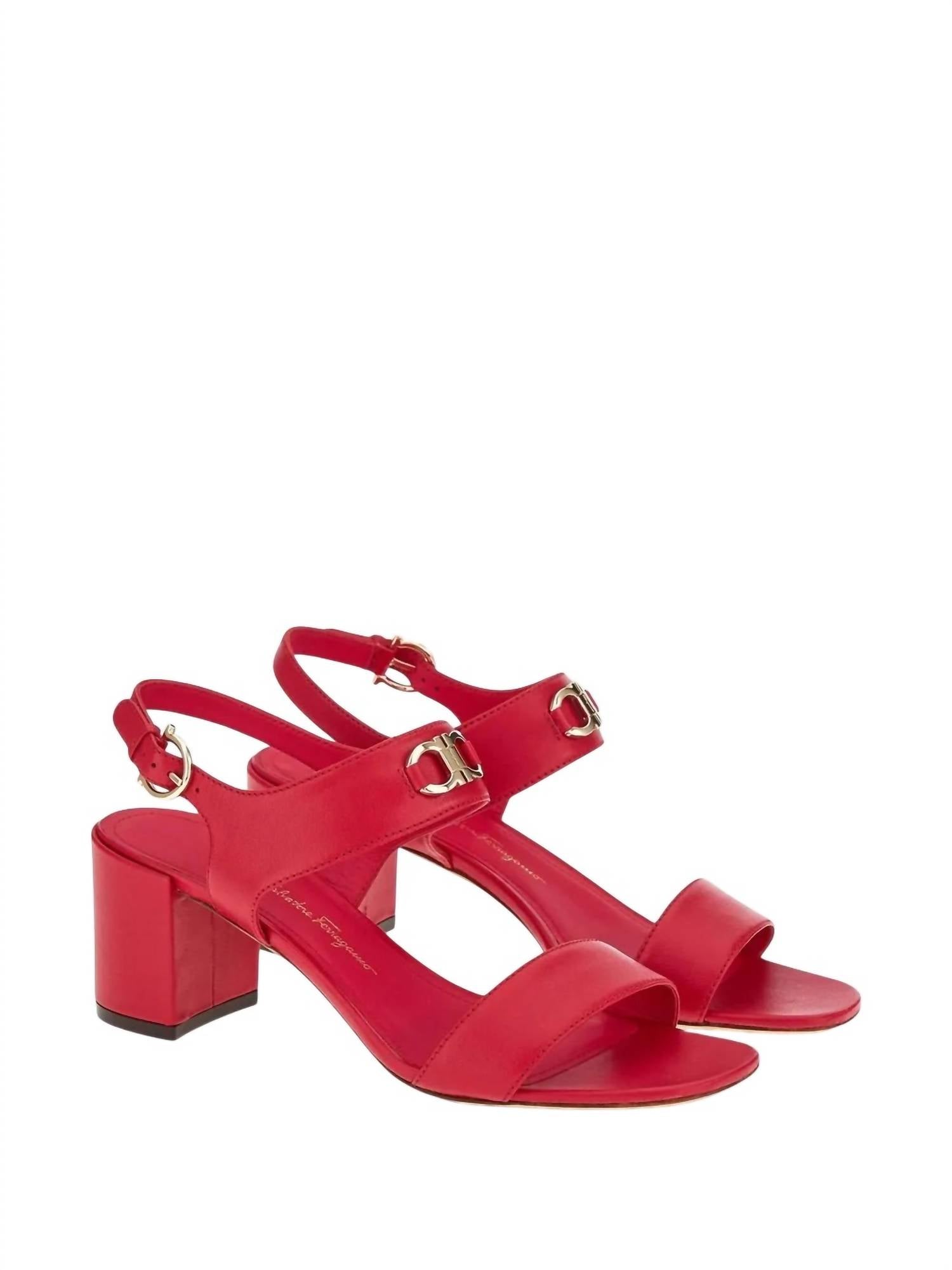 Salvatore Ferragamo - Women's Gancini-plaque Block-heel Sandals
