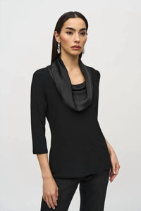 Joseph Ribkoff - Women's Mix Media Cowl Top