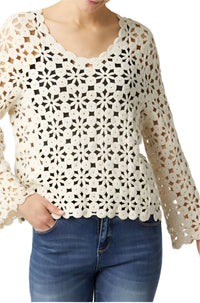 Coco + Carmen - Lucia Floral Crochet Pullover