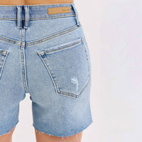 Cello - Mid Rise Midi Short With Side Slit