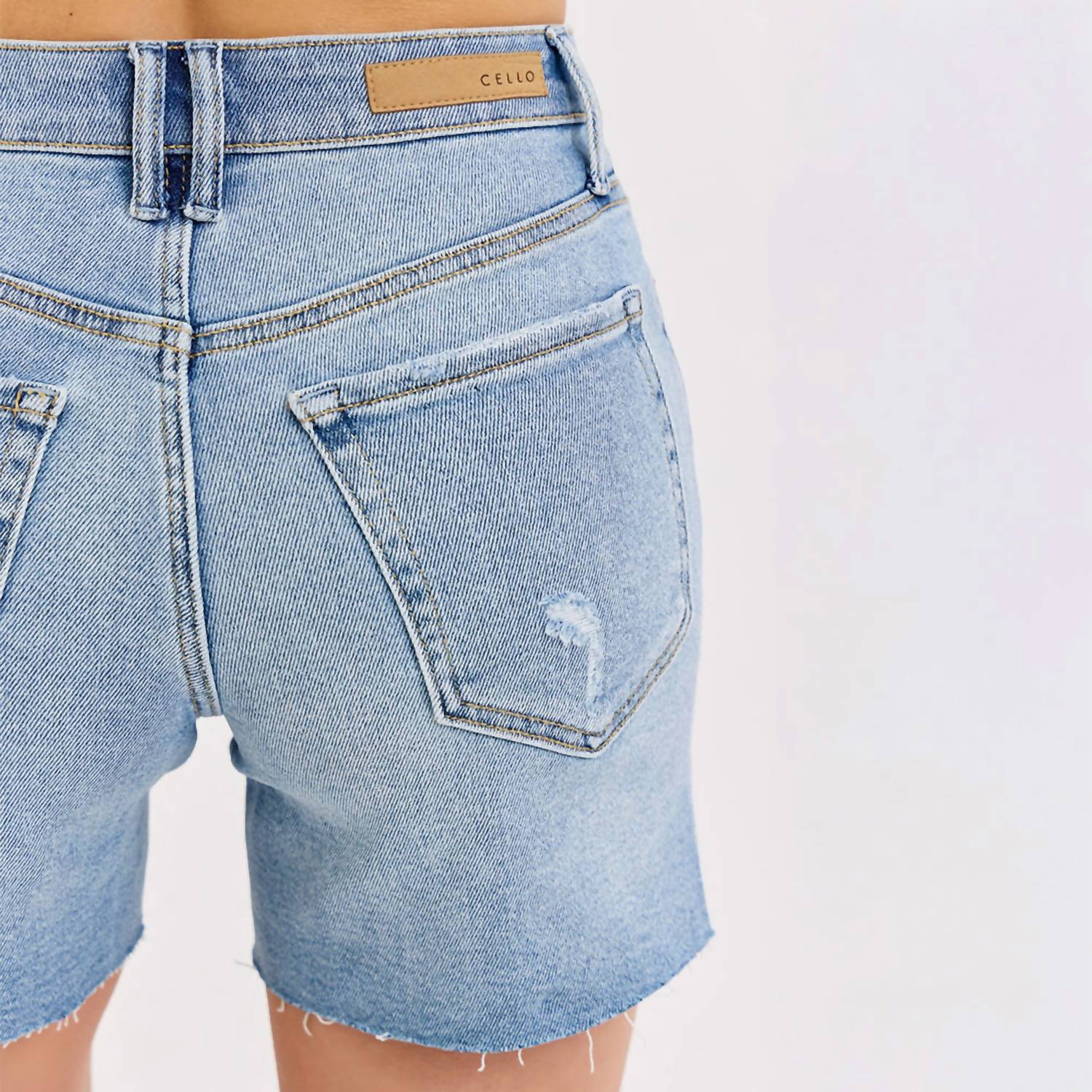 Cello - Mid Rise Midi Short With Side Slit