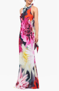 Betsy & Adam - Floral Maxi Haltergown