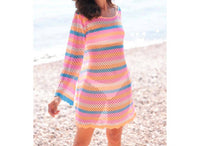 Shiraleah Miami Striped Coverup in multi - women's swimwear - detail view