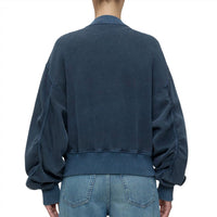 CLOSED Women's Bomber Jacket in smokey blue - women's jacket - detail view