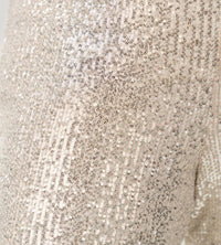Skies Are Blue - Sequin Semi Flared Pants - Plus
