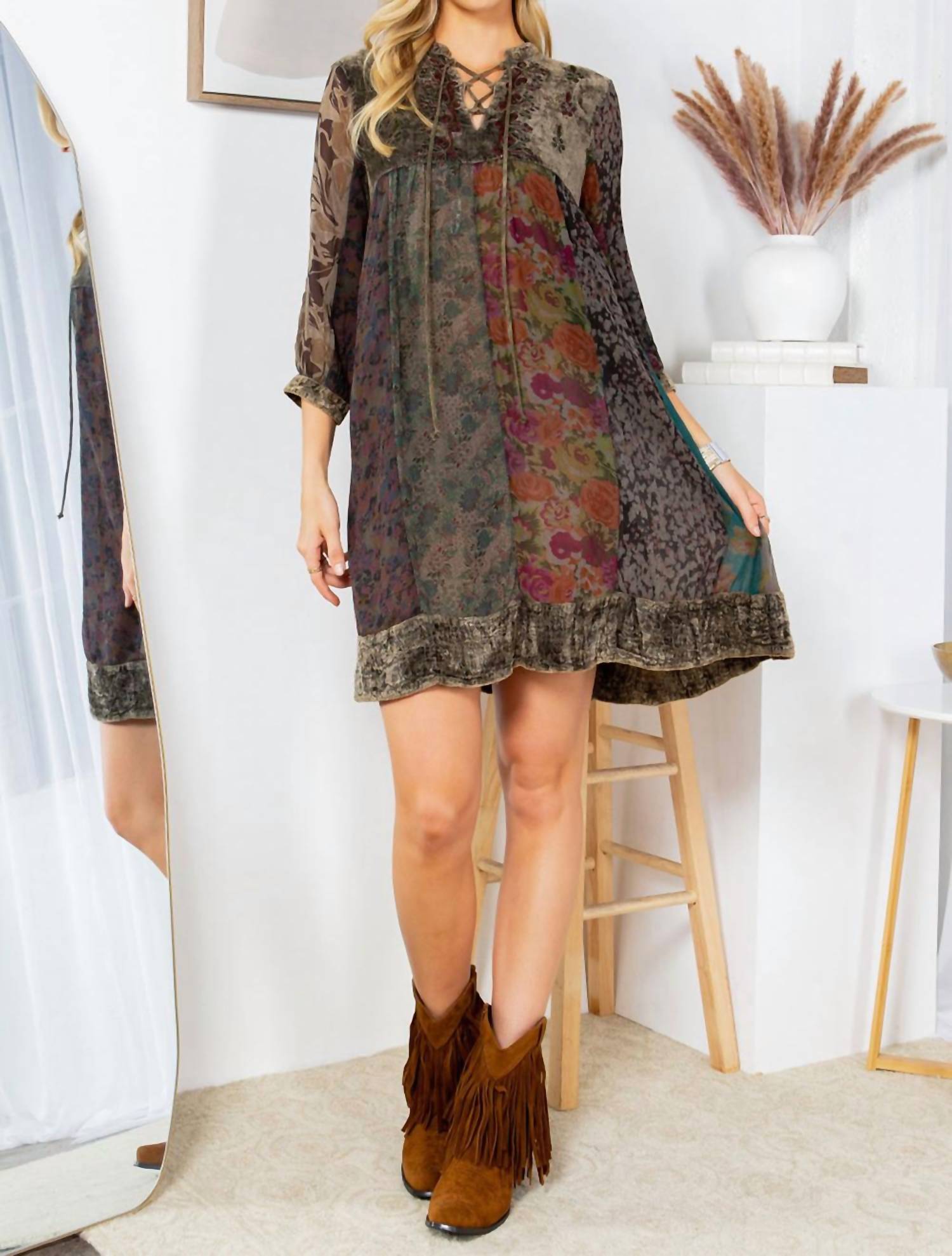 Young Threads - Stone-Washed Babydoll Dress