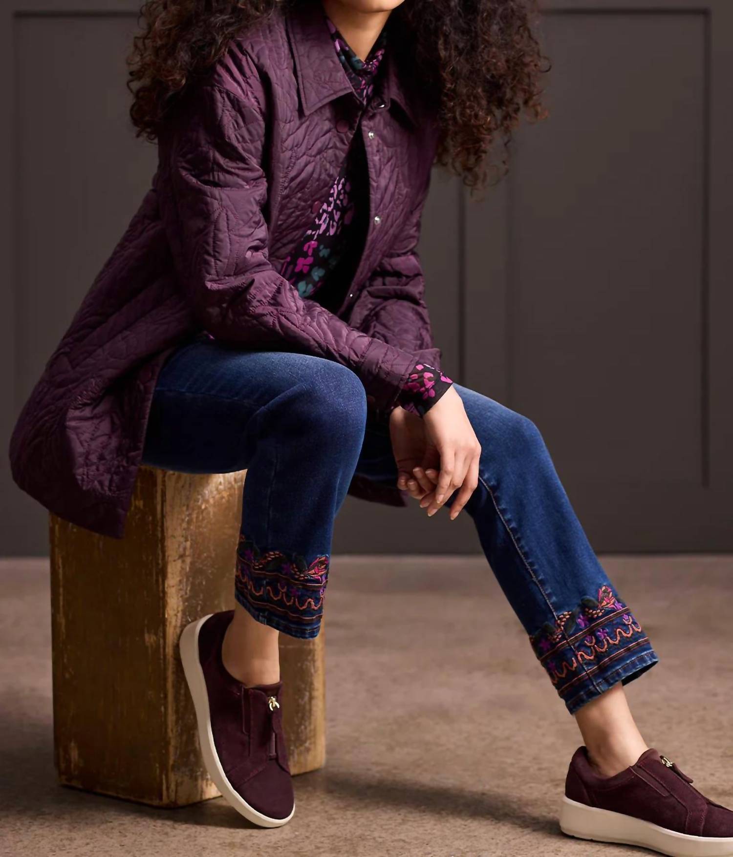 Tribal - Quinley Quilted Snap Front Shacket