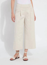 Lysse Mirabelle Pleated Wide Palazzo Pants in oat - women's pants - alternate view