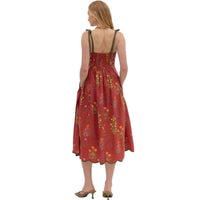 entro Dark Floral Weekend Dress in wine - women's dress - view 4